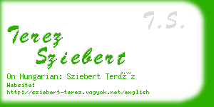 terez sziebert business card